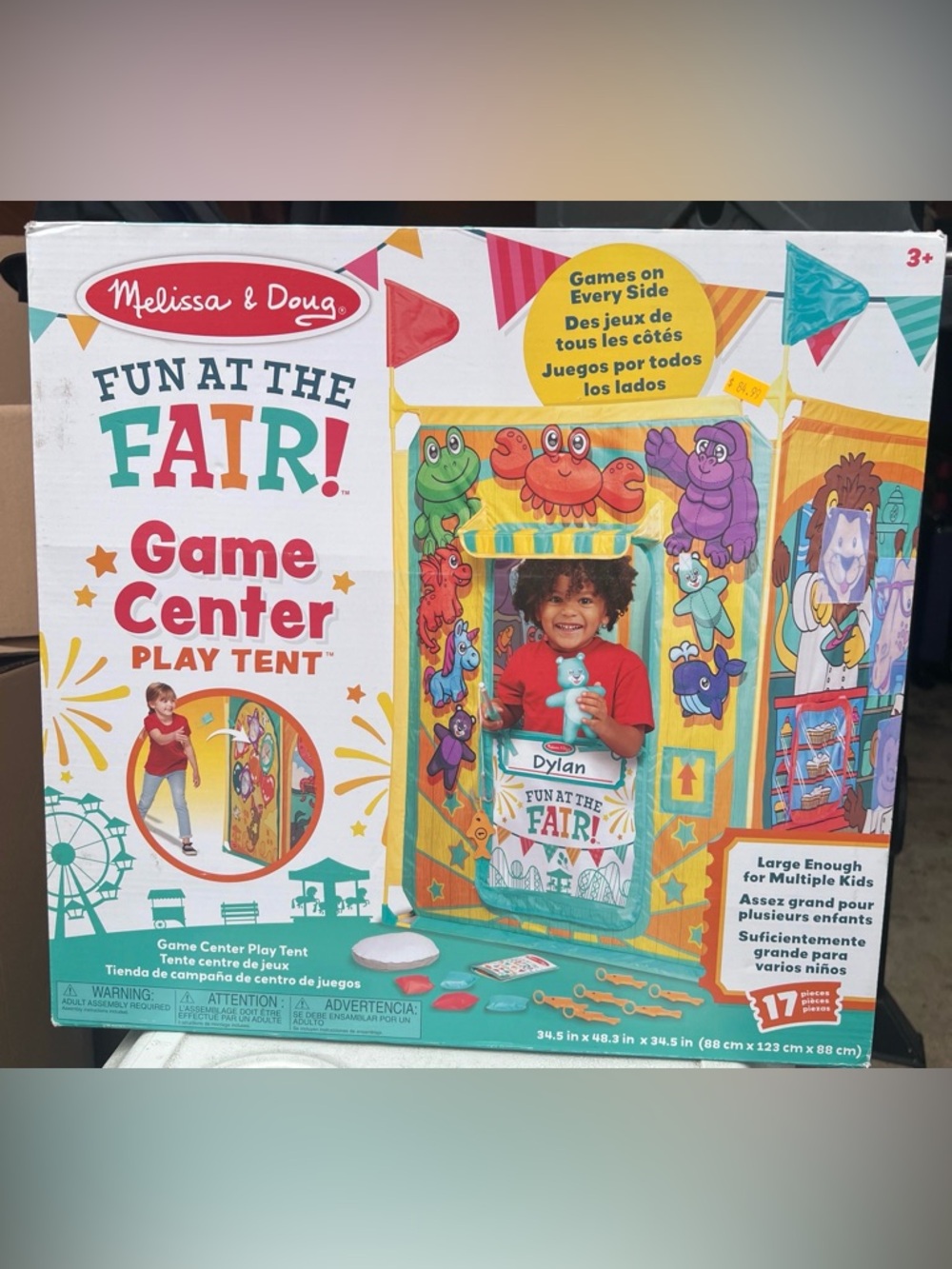 Melissa & Doug Yellow Fun at the Fair! Game Center Play Tent